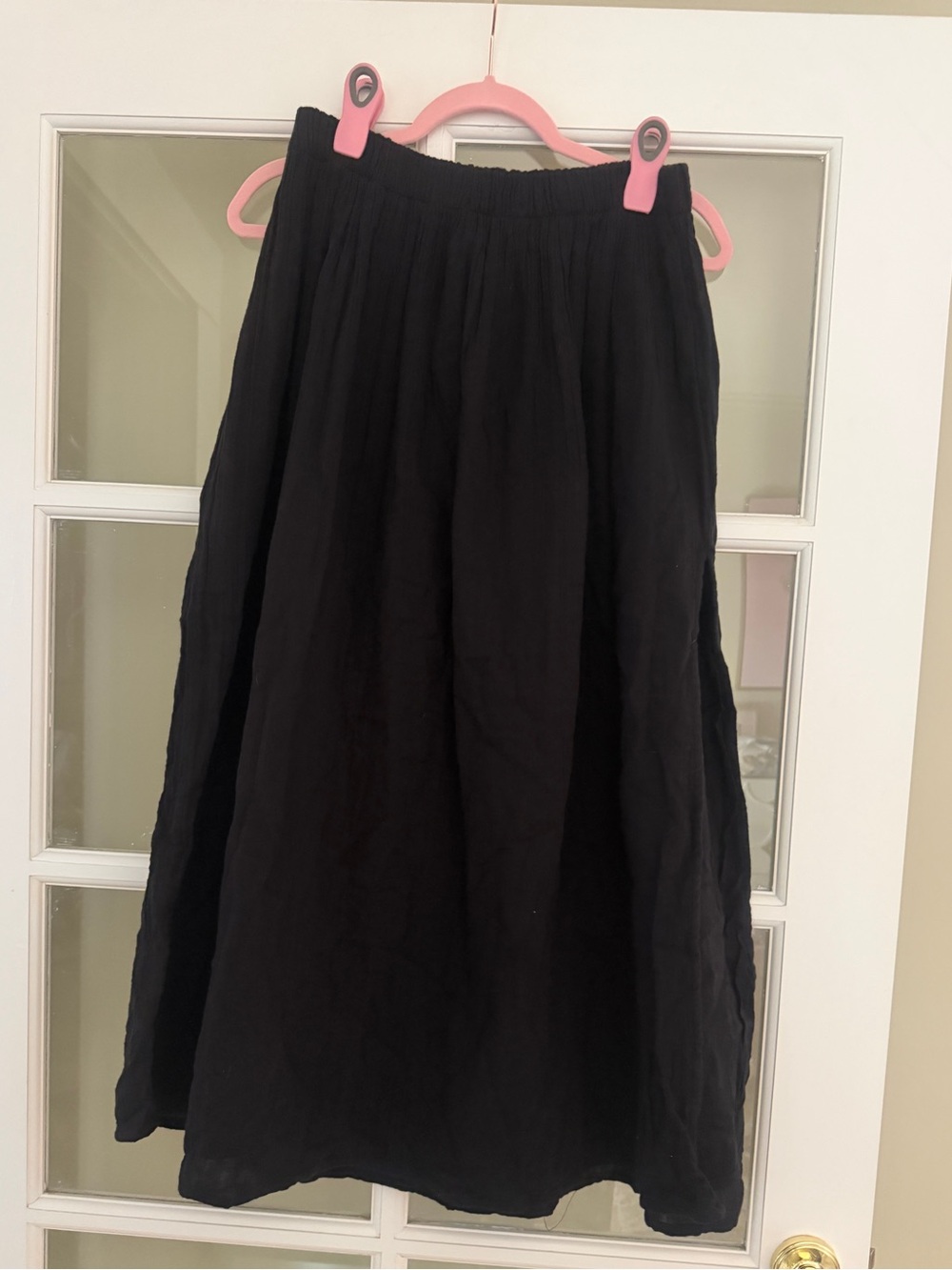 Women’s Black Midi Side-Slit Skirt - Picture 3 of 10